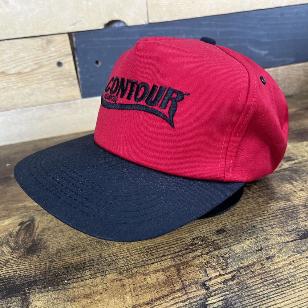 Contour Herbicide Red Trucker Snapback Hat Baseball Cap